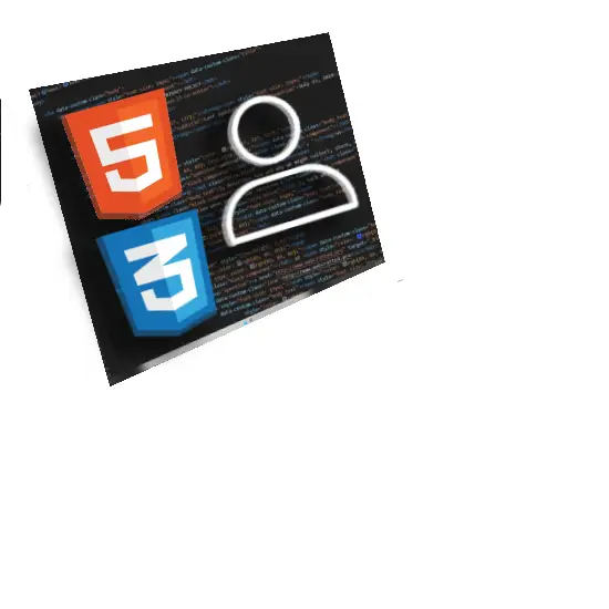 Laptop with html and css code